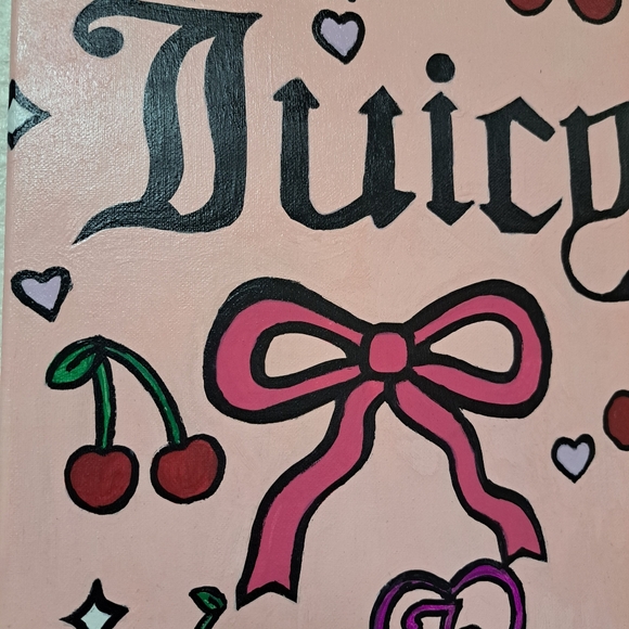 Juicy Couture Cherry & Bows Painting (Handmade) - Picture 6 of 9